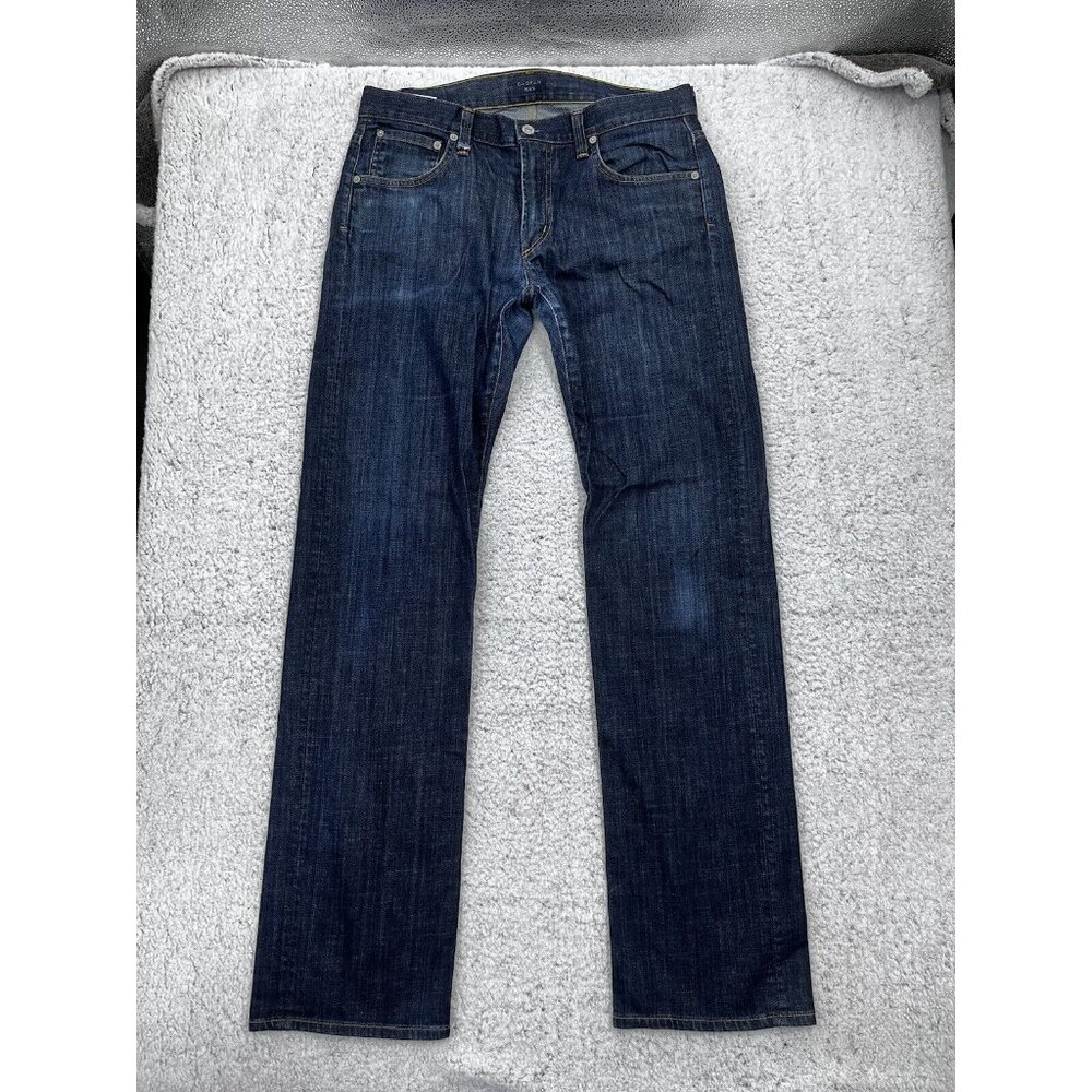 Citizens of Humanity Sid Jeans Mens 32x32 Dark Wash Straight Leg Stretch Denim - Picture 2 of 16